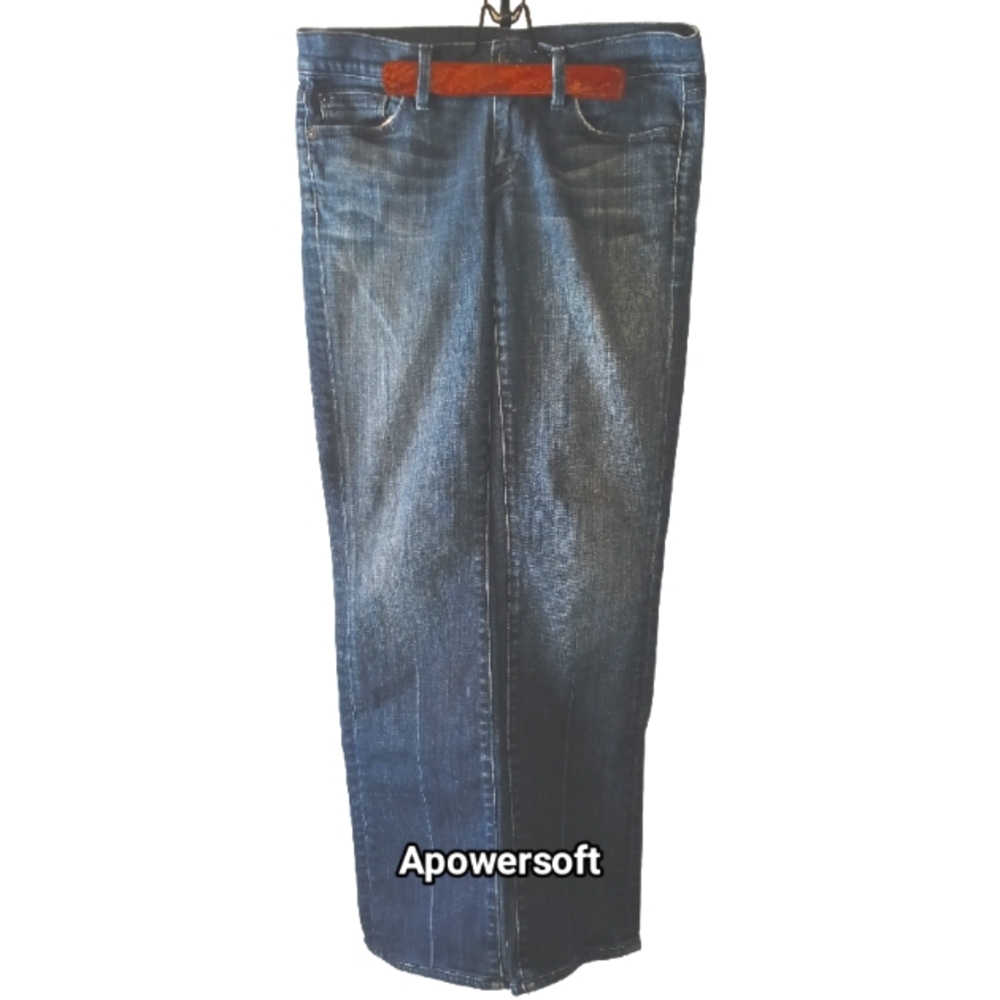 7 For All Mankind Women's Straight Leg Jeans - Dark Blue (0180)